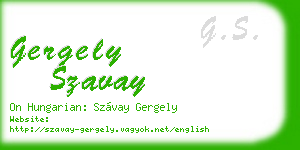 gergely szavay business card